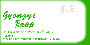 gyongyi rapp business card